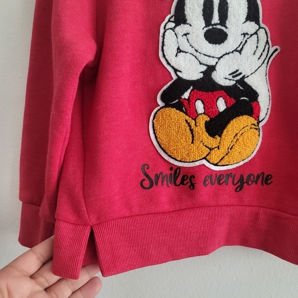 Disney Jr. 3T Mickey Mouse‎ Red Pullover Crewneck Sweatshirt Red - Picture 5 of 9
